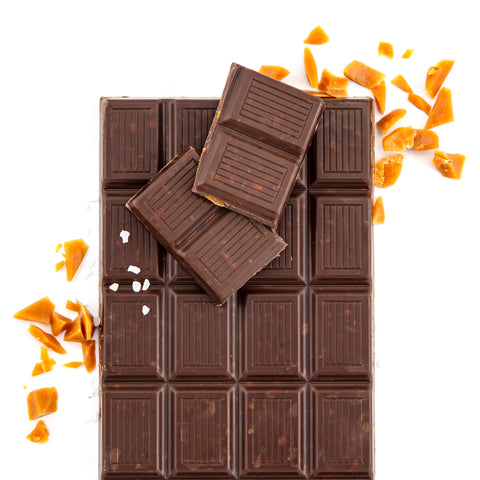 Unwrapped Organic Dark Chocolate Caramel Crunch with Sea Salt Bar