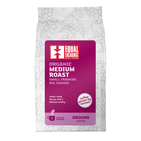 front of Organic Medium Roast coffee bag