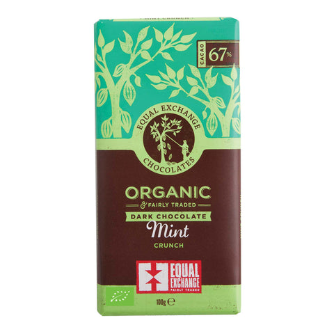 Equal Exchange Organic Dark Chocolate Mint Crunch bar 67% cacao