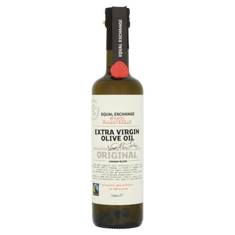 A bottle Organic Palestinian Extra Virgin Olive Oil