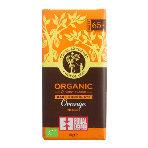 Equal Exchange Dark Chocolate Infused Orange bar 65% cacao